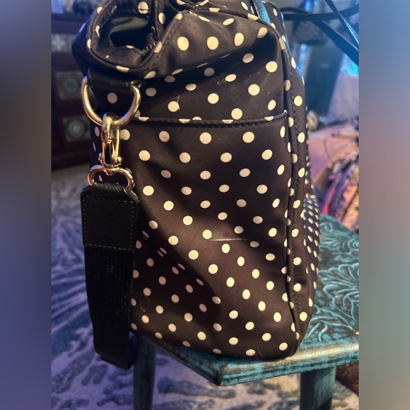 Kate Spade Black & White Polka Dotted Diaper Bag - Picture 6 of 12